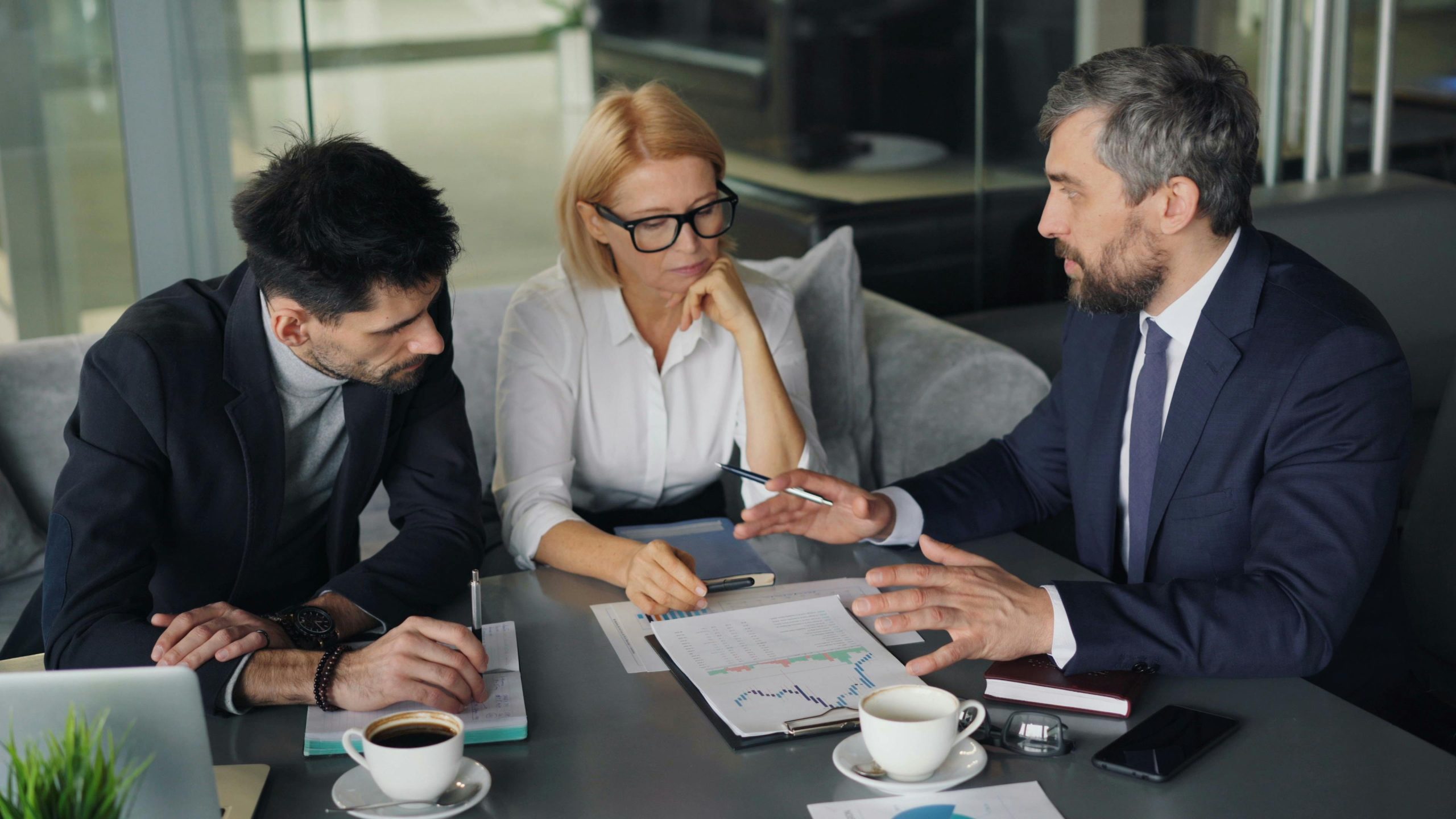 Consultation meeting with a small business owner